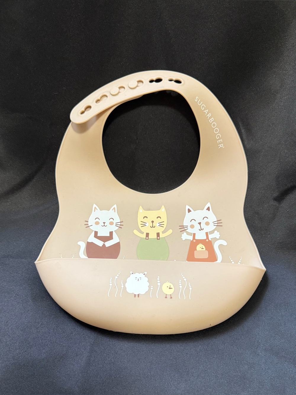 Sugar Booger Baby Silicone Bib Adjustable Easy Clean